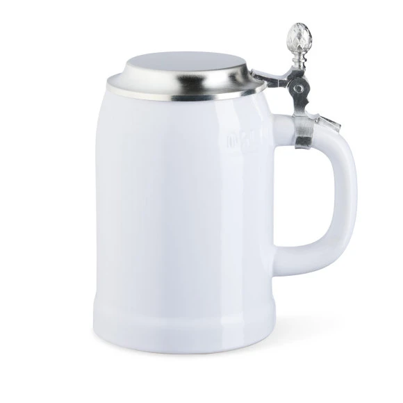  Bierkrug mit Zinndeckel