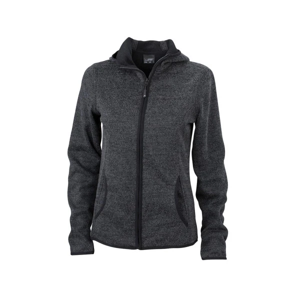 Daiber Ladies Knitted Fleece Hoody - JN588