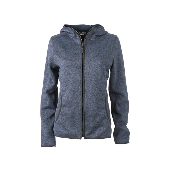 Daiber Ladies Knitted Fleece Hoody - JN588