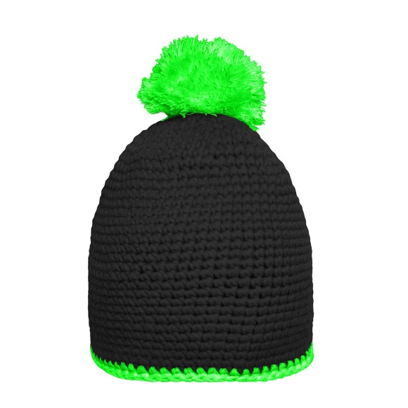 Daiber Pompon Hat with Contrast Stripe - MB7964