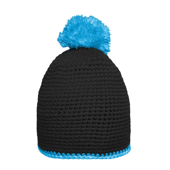 Daiber Pompon Hat with Contrast Stripe - MB7964