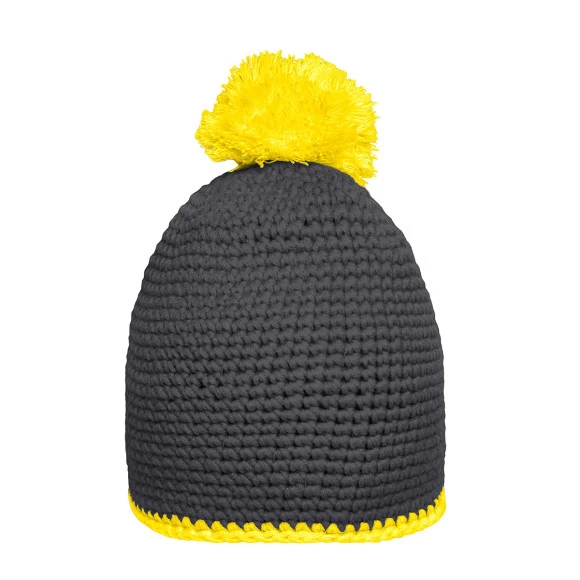 Daiber Pompon Hat with Contrast Stripe - MB7964