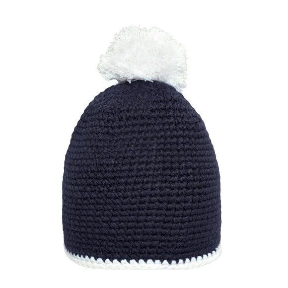Daiber Pompon Hat with Contrast Stripe - MB7964