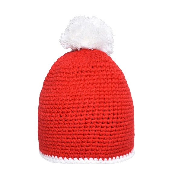 Daiber Pompon Hat with Contrast Stripe - MB7964