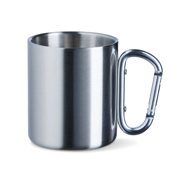  Edelstahltasse mit Karabiner