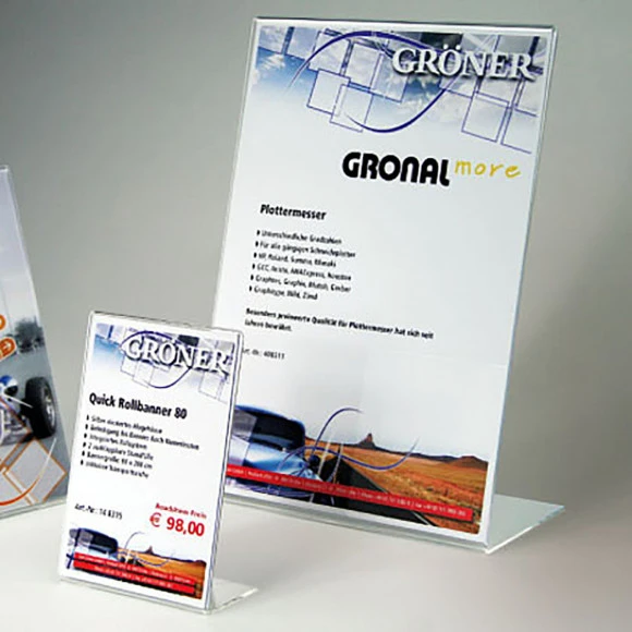 GRONAL® L-Aufsteller Acryl