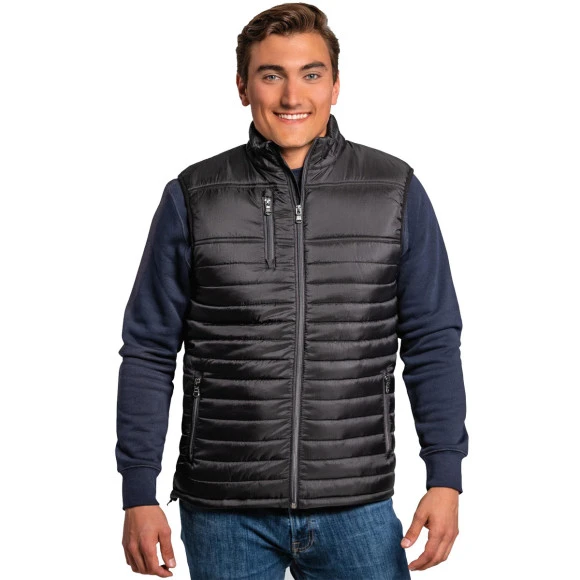 HRM-Textil Mens Hooded Performance Body Warmer - 1301