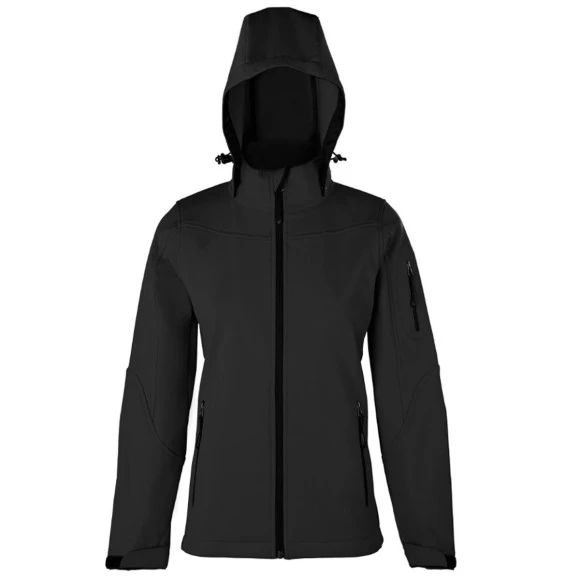 HRM-Textil Womens Hooded Softshell Jacket - 1102
