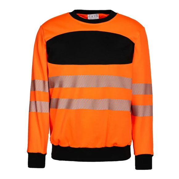 Korntex Hi-Vis Sweatshirt mit schwarzer Brustpartie - EOSSW