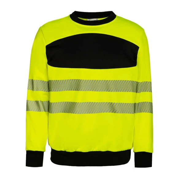 Korntex Hi-Vis Sweatshirt mit schwarzer Brustpartie - EOSSW
