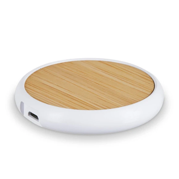  Ladepad weiß mit Bambusoberfläche
