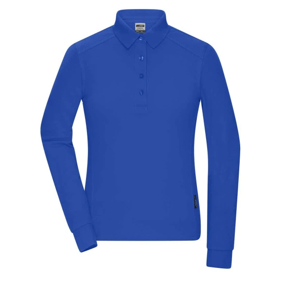 Daiber JN1841 - Ladies' Workwear-Longsleeve Polo | royal - Gr. 3XL 