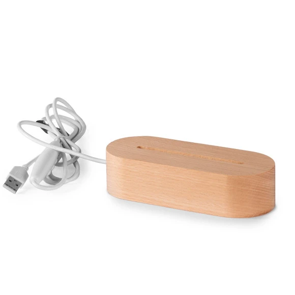  LED Lampenbasis oval Holz