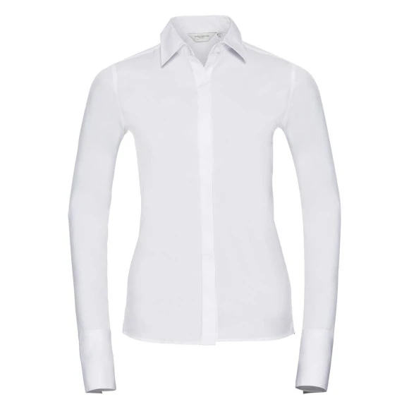 Russell Athletic Ladies Long Sleeve Fitted Ultimate Stretch Shirt - R-960F-0