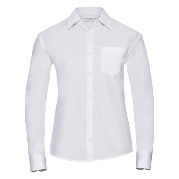 Russell Athletic Ladies Long Sleeve Polycotton Poplin Shirt - R-936F-0