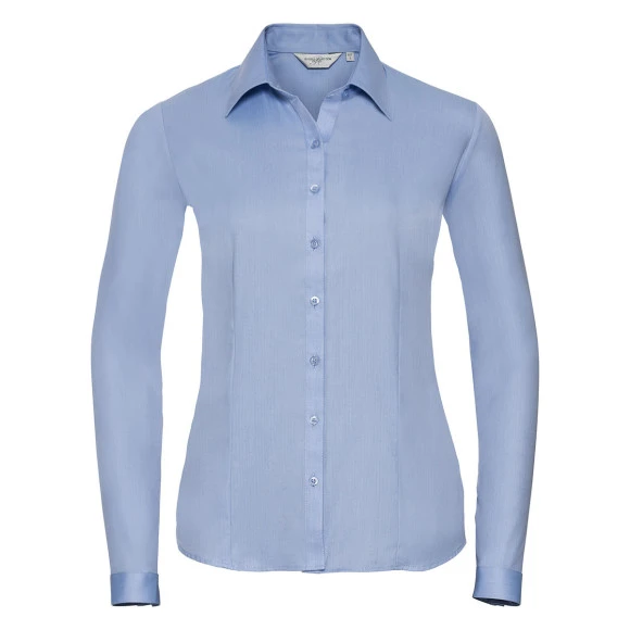 Russell Athletic Ladies Long Sleeve Tailored Herringbone Shirt - R-962F-0