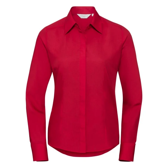 Russell Athletic Ladies Long Sleeve Tailored Polycotton Poplin Shirt - R-924F-0