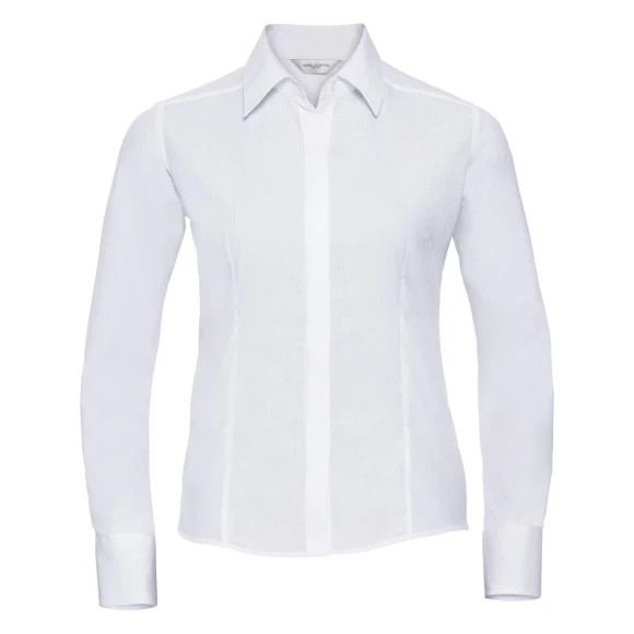 Russell Athletic Ladies Long Sleeve Tailored Polycotton Poplin Shirt - R-924F-0