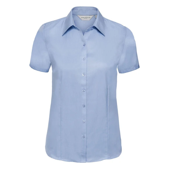 Russell Athletic Ladies Short Sleeve Tailored Herringbone Shirt - R-963F-0