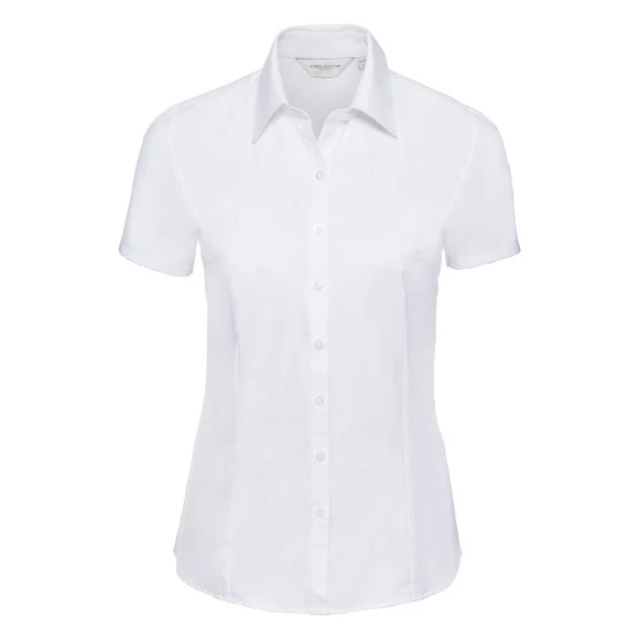Russell Athletic Ladies Short Sleeve Tailored Herringbone Shirt - R-963F-0