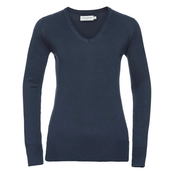 Russell Athletic Ladies V-Neck Knitted Pullover - R-710F-0
