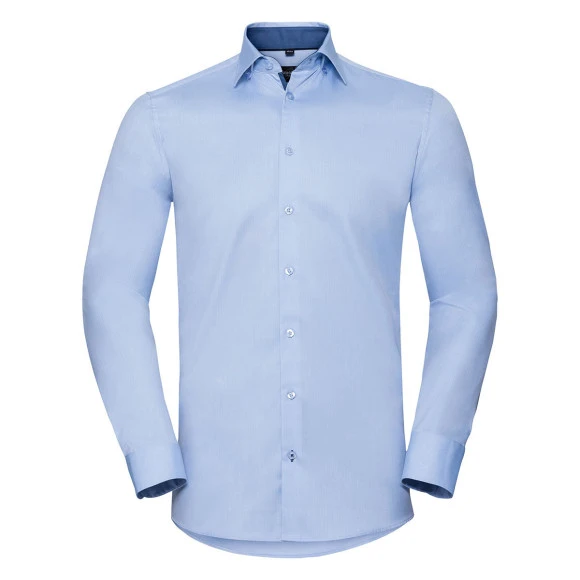 Russell Athletic Men Ls Tailored Contrast Herringbone Shirt - R-964M-0
