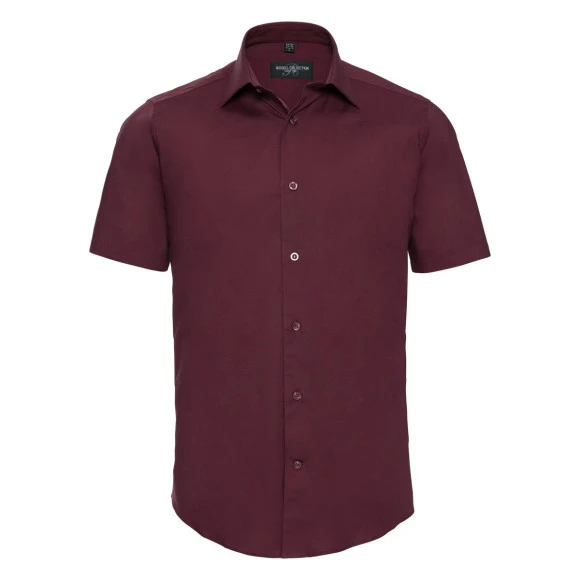 Russell Men's Short Sleeve Fitted Stretch Shirt - R-947M-0