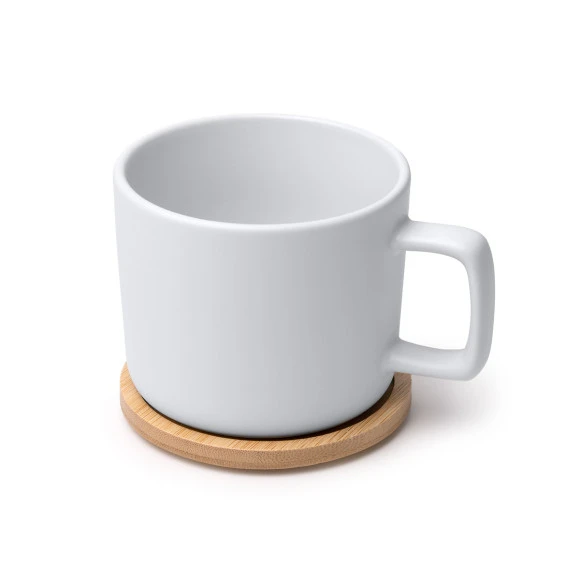 Stamina Sublitasse MOLOK weiß matt, mit Bambusdeckel 