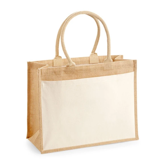 Westford Mill Cotton Pocket Jute Shopper - W427