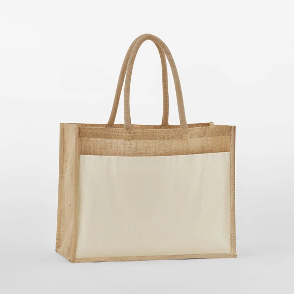 Westford Mill Cotton Pocket Starched Jute Shopper - W480