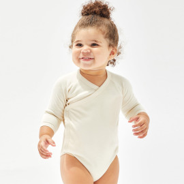 babybugz Baby Long Sleeve Kimono Bodysuit - BZ60 