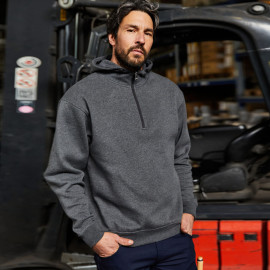 James & Nicholson Bio Workwear-Half Zip Hoody - JN839 