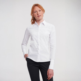 Russell Athletic Ladies Long Sleeve Fitted Ultimate Stretch Shirt - R-960F-0