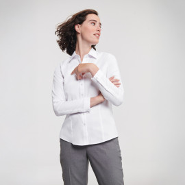 Russell Athletic Ladies Long Sleeve Tailored Herringbone Shirt - R-962F-0 