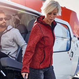 Daiber Ladies Knitted Fleece Hoody - JN588 