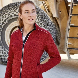 Daiber Ladies' Knitted Workwear Fleece Jacket - JN897 