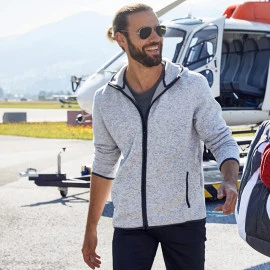 Daiber Men's Knitted Fleece Hoody - JN589 