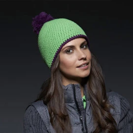Daiber Pompon Hat with Contrast Stripe - MB7964 