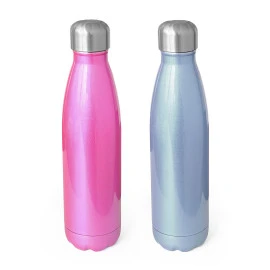  Edelstahl-Trinkflasche metallic 