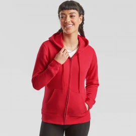 Fruit of the Loom Ladies Premium Hooded Sweat Jacket - 62-118-0 