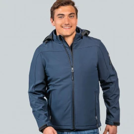 HRM-Textil Mens Hooded Softshell Jacket - 1101 