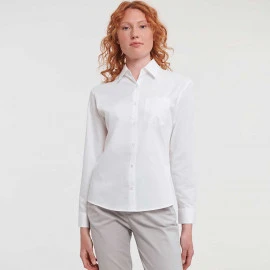 Russell Athletic Ladies Long Sleeve Polycotton Poplin Shirt - R-936F-0