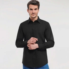 Russell Men's Long Sleeve Tailored Polycotton Poplin Shirt - R-924M-0 