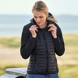 Tee Jays Women's Hooded Crossover Jacket - 9629 