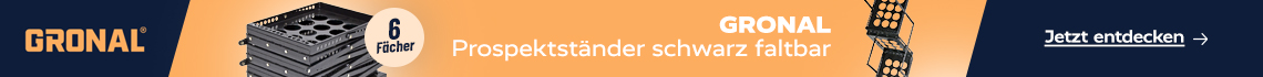 GRONAL® Prospektständer schwarz faltbar