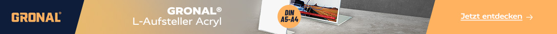 GRONAL® L-Aufsteller Acryl
